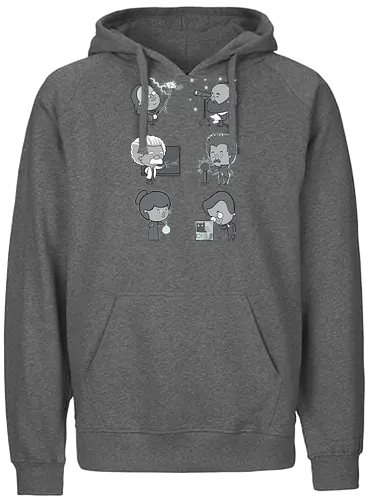 Good times with science - science, benjamin franklin, galileo galilei, albert einstein, nikola tesla, marie curie, erwin schrödinger, scientists - Fairtrade Hoodie
