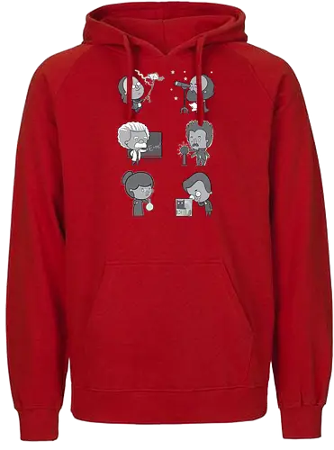 Good times with science - science, benjamin franklin, galileo galilei, albert einstein, nikola tesla, marie curie, erwin schrödinger, scientists - Fairtrade Hoodie