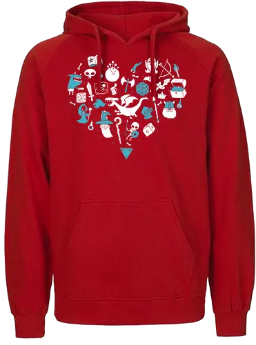 I love Gaming - i love gaming, i love, liebe, games, pen and paper, dragons, zauberer, magic, dice, würfel, Pen and Paper - Fairtrade Hoodie