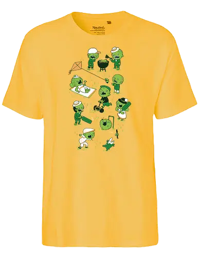 Lawn of the Dead - zombie, lawn, greenery, garten, garden, gardener, dawn of the dd, dd - Fairtrade T-Shirt
