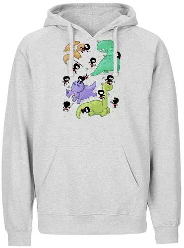 Ninjas vs. Dinosaurs - ninja, ninjas, dinosaurier, dino, dinos, dinosaur, echse, japan - Fairtrade Hoodie