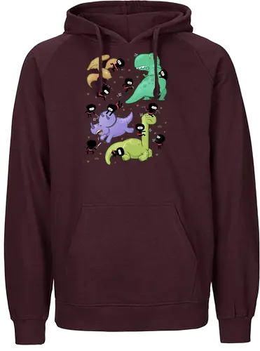 Ninjas vs. Dinosaurs - ninja, ninjas, dinosaurier, dino, dinos, dinosaur, echse, japan - Fairtrade Hoodie