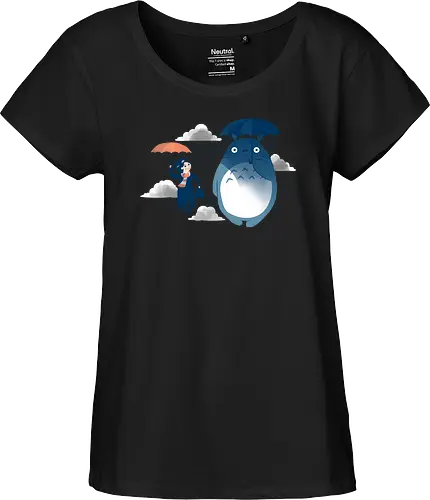 Perfect Neighbor - neighbor, nachbar, poppins, mary, umbrella, schirm, anime, manga, mashup - Fairtrade Girl Shirt