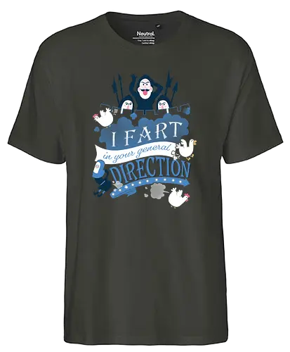French Taunting - fart, joke franzose, french, monty python, ritter der kokosnuss, holy grail, king arthur, fun, film, movie - Fairtrade T-Shirt