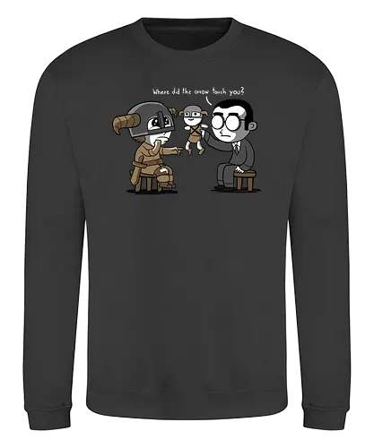 Knee Trouble - rpg, gaming, knee, fun, psychologe, arrow to the knee, meme, arrow, RPG - Sweatshirt