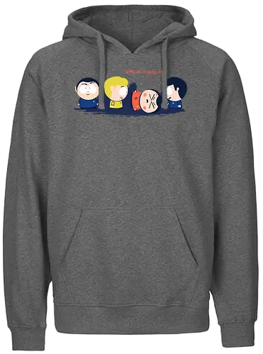 OMG he is dead jim - trek, mccoy, southpark, kenny - Fairtrade Hoodie