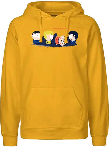 OMG he is dead jim - trek, mccoy, southpark, kenny - Fairtrade Hoodie