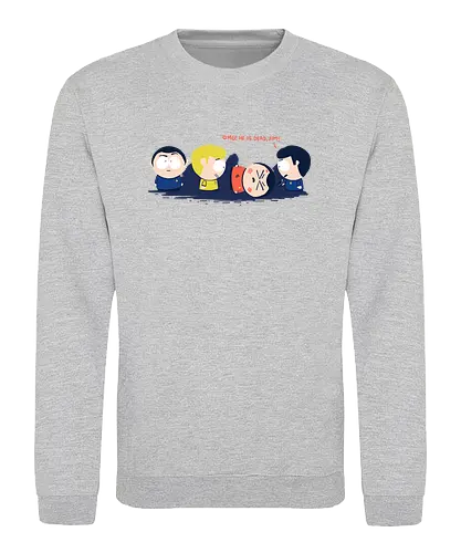 OMG he is dead jim - trek, mccoy, southpark, kenny - Sweatshirt