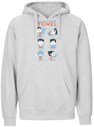 Dont worry carry a towel - handtuch, anhalter, adams, space, buch, 42, hitchhikers guide, galaxy, scifi, science fiction - Fairtrade Hoodie
