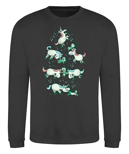 angry unicorn - unicorn, einhorn, wut, massaker, fabelwesen - Sweatshirt