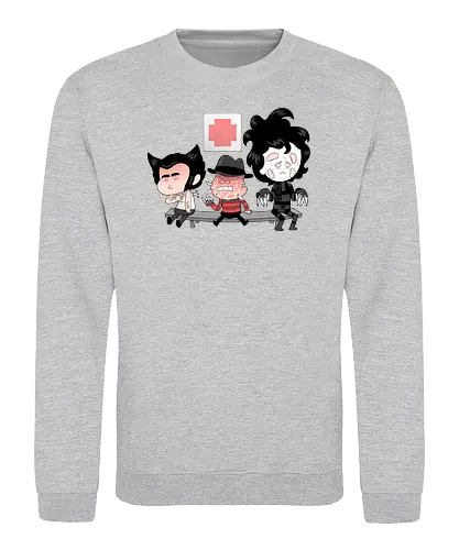 don't run with scissors - edward, logan, freddy krueger, horror, klingen, notaufnahme, movie, freitag der 13., friday the 13th, scherenhände - Sweatshirt