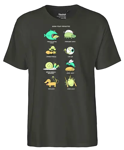 Know your Parasite - tiere, parasit, comic, fun - Fairtrade T-Shirt
