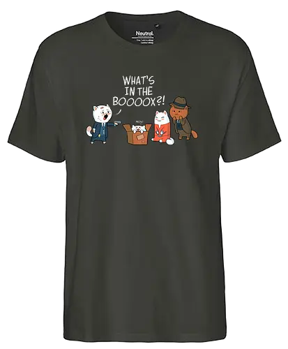 What's in the booox?! - box, movie, film, cat, katze, Seven, Sieben, fun, mashup - Fairtrade T-Shirt