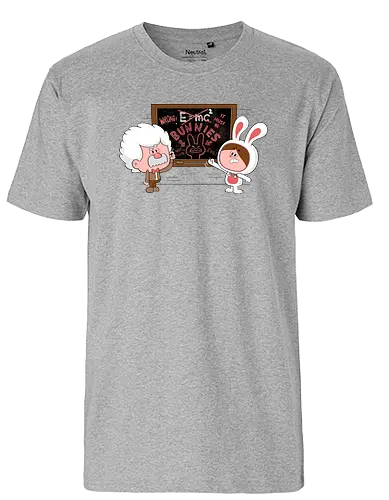 Theory of Bunnytivity - science, Relativity, Einstein, bunny, Bunnytivity, Theory, kaninchen, Theorie, wissenschaft - Fairtrade T-Shirt