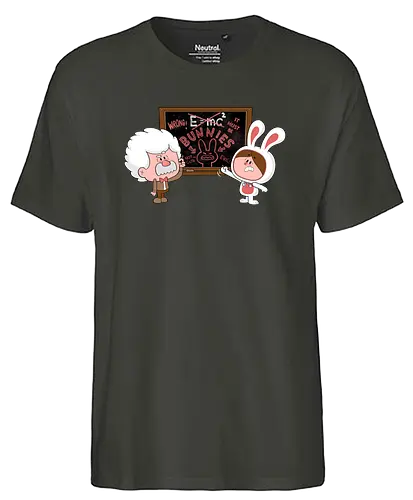 Theory of Bunnytivity - science, Relativity, Einstein, bunny, Bunnytivity, Theory, kaninchen, Theorie, wissenschaft - Fairtrade T-Shirt