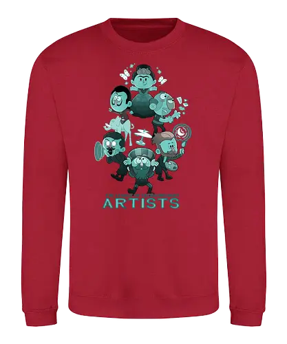 League of Extraordinary Artists - Artist, kunst, Künstler, da vinci, leonardo, van gogh, Frieda Kahlo, picasso - Sweatshirt