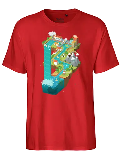 Perpetual World - Pertpetuum, Stairs, MC Escher, art, kunst, print - Fairtrade T-Shirt
