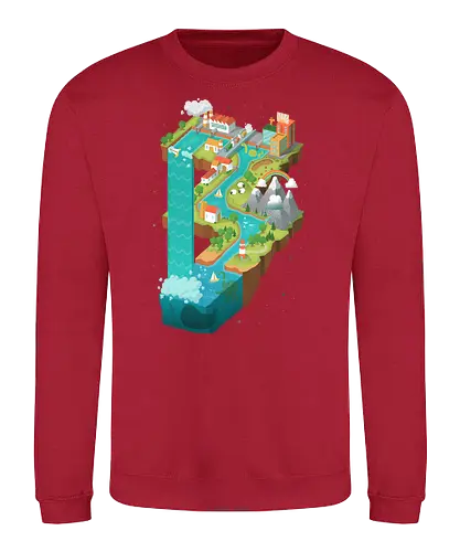 Perpetual World - Pertpetuum, Stairs, MC Escher, art, kunst, print - Sweatshirt