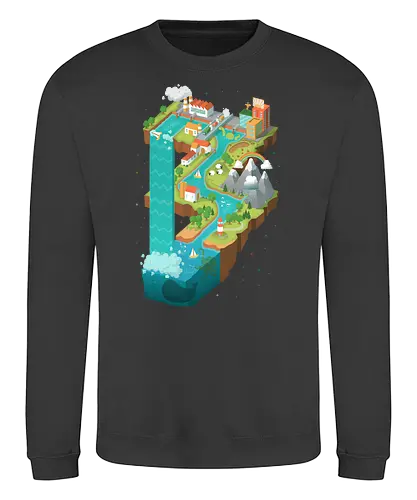 Perpetual World - Pertpetuum, Stairs, MC Escher, art, kunst, print - Sweatshirt