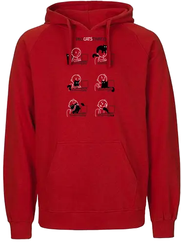 ProCATStination - cat, katze, fun, prokrastination, procrastination, pun - Fairtrade Hoodie