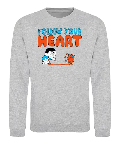 Follow Your Heart - fun, Follow, Gore, Autsch, heart - Sweatshirt