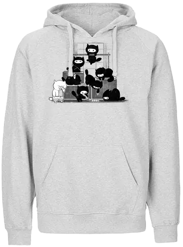 Much You Have To Lrn - ninja, Cats, Katzen, neko, fun - Fairtrade Hoodie