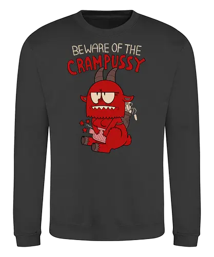 Crampussy - cramps, krampus, menstruation, devil, period - Sweatshirt