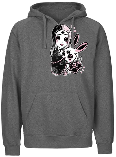 Dark Alice - alice, dark, goth, bunny - Fairtrade Hoodie