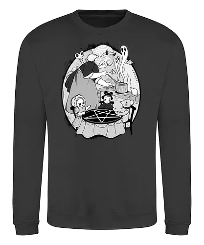 Toys - evil, Toys, puppet, teddy, pentagram, dark, gothic, Spells - Sweatshirt