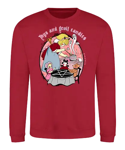 Toys - evil, Toys, puppet, teddy, pentagram, dark, gothic, Spells - Sweatshirt