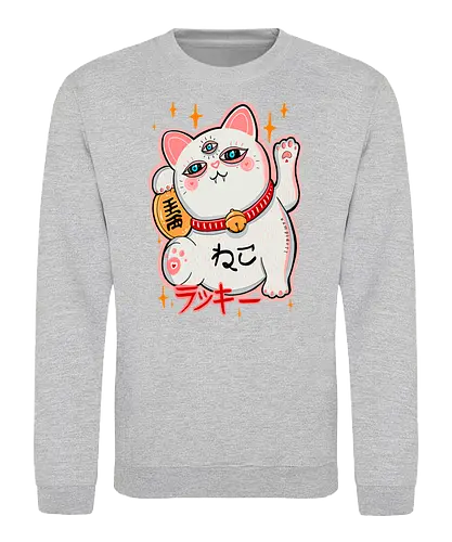 Maneki - maneki neko, neko, katze, Winkekatze, lucky cat - Sweatshirt