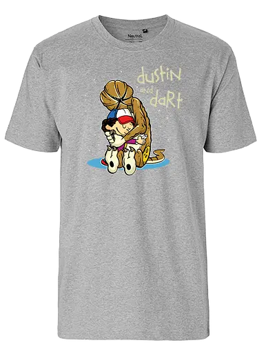 Dustin and Dart - stranger kids, eleven, will, mike, dustin, lucas, tv, series, dart, zerobriant - Fairtrade T-Shirt
