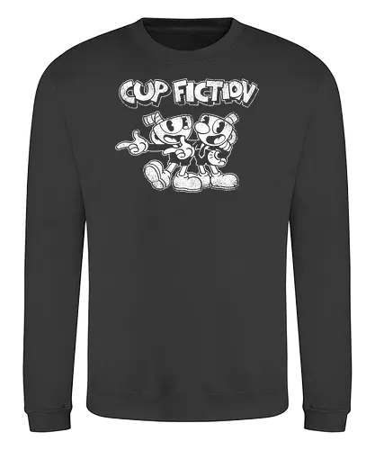 Cup fiction - 50s, retro, game, zerobriant, Retro, cuphd - Sweatshirt