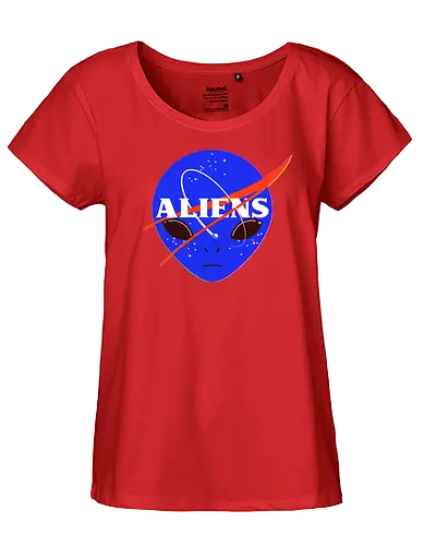 Aliens Space Program - nasa, alien, space, weltraum, all - Fairtrade Girl Shirt