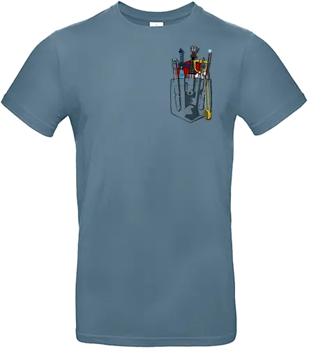 Geek Pocket - geek, pocket, sword, schwerter, dice - Standard T-Shirt