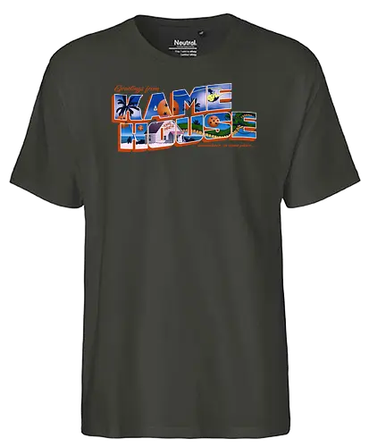 Greetings from Kame House - kame, holidays, urlaub, vacation - Fairtrade T-Shirt