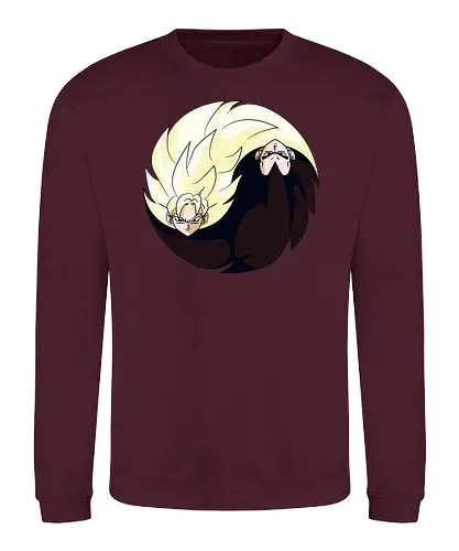 Saiyan Balance - yin, yang, son goku, vegeta, anime - Sweatshirt