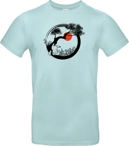 enso pika nap - gaming, pocket, monster, cute, sleep, sumi-e, kawaii - Standard T-Shirt