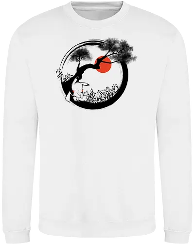 enso pika nap - gaming, pocket, monster, cute, sleep, sumi-e, kawaii - Sweatshirt