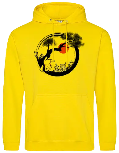 enso pika nap - gaming, pocket, monster, cute, sleep, sumi-e, kawaii - Standard Hoodie