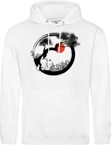 enso pika nap - gaming, pocket, monster, cute, sleep, sumi-e, kawaii - Standard Hoodie