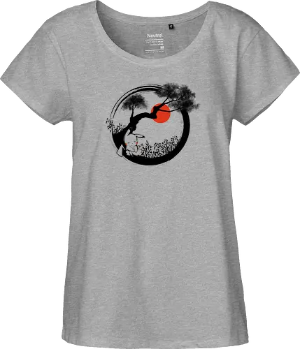 enso pika nap - gaming, pocket, monster, cute, sleep, sumi-e, kawaii - Fairtrade Girl Shirt
