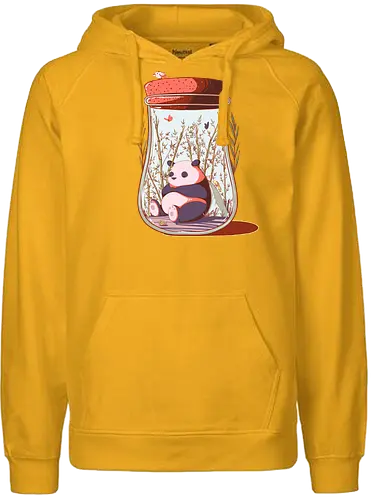 Tiny panda - panda, Bottle, flasche, cute, Smol, small - Fairtrade Hoodie