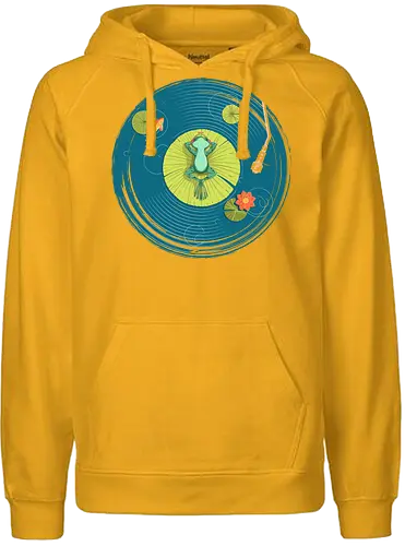 Relax - Frosch, Frog, vinyl, schallplatte, musik, relax - Fairtrade Hoodie