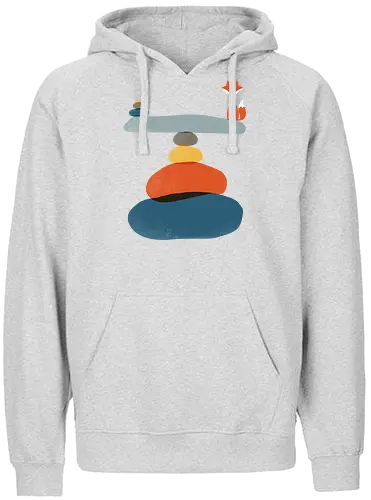 Little fox in balance - balance, fuchs, fox, zen - Fairtrade Hoodie