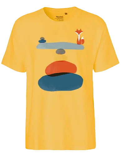 Little fox in balance - balance, fuchs, fox, zen - Fairtrade T-Shirt