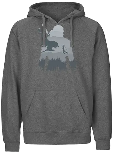 Wild Silhouette - the witcher, fantasy, rivia, wild hunt - Fairtrade Hoodie