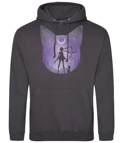 Pretty Guardian - sailor, moon, anime, neko, cat, classic anime, bunny - Standard Hoodie
