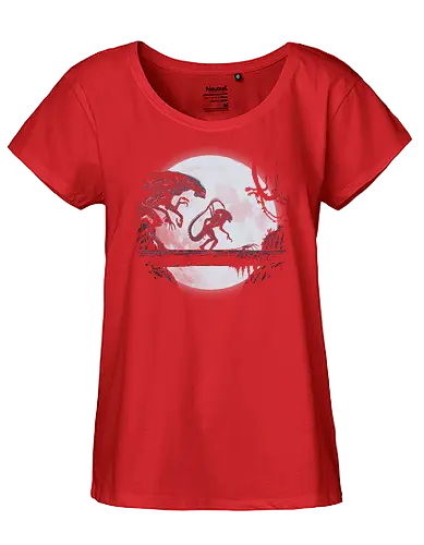 Alien Matata - alien, predator, horror, matata, movie, löwe, könig, lion, king, na - Fairtrade Girl Shirt