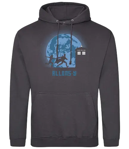 Allons - doctor, who, david tennant, allons-y, tardis, scifi, moon, mond - Standard Hoodie